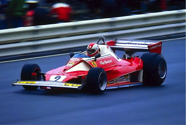 Regazzoni driving the Ferrari 312T at the NÃ¼rburgring in 1976
